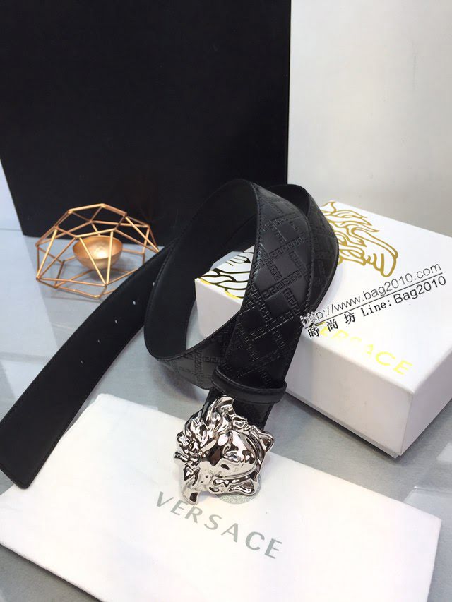 VERSVE男士皮帶 範思哲希臘回紋壓花腰帶  jjp1948
